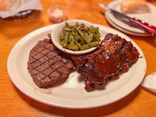 Sirloin and rib combo