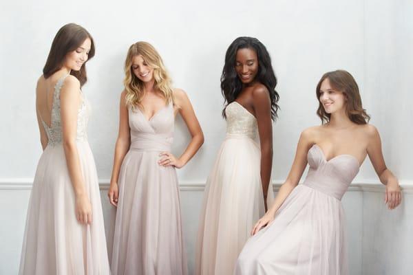 Dresses: 154i, 142i, 159i, 141i; Designer: Wtoo Maids