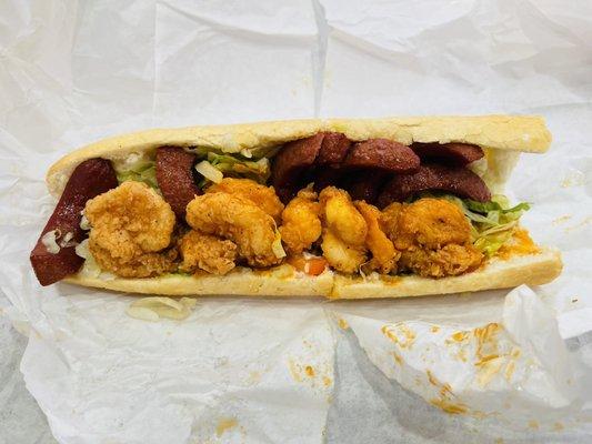 Golden Fried Big Mo's Favorite Po'Boy