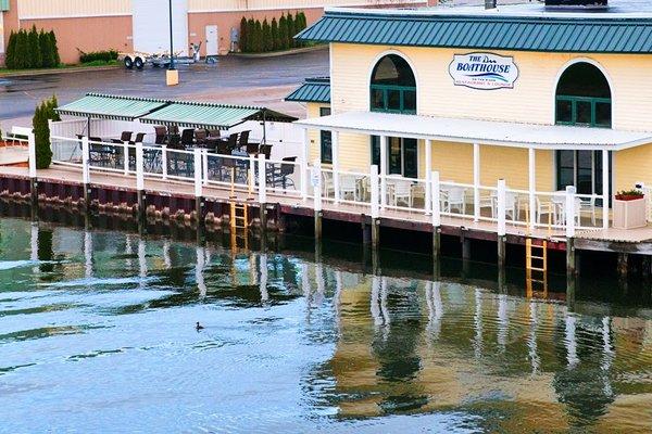 On the Cheboygan River with docking to Patrons