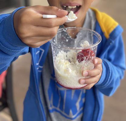 Strawberry shaved ice