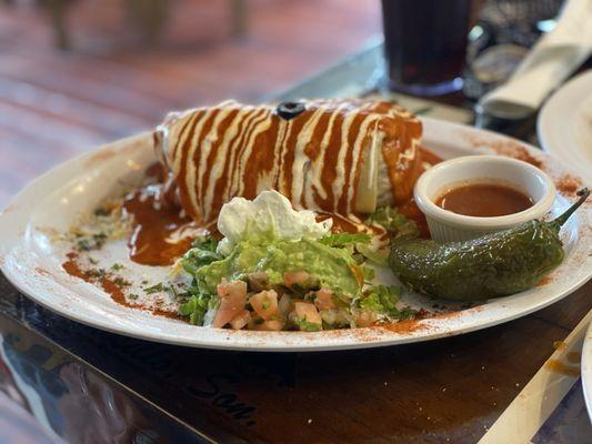 Burro enchilada style