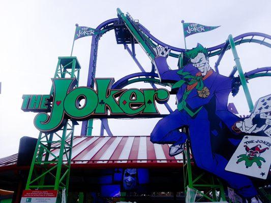 The ride might not be unique at all, but the entry sign is tits!! The clown prince of crime stands guard.