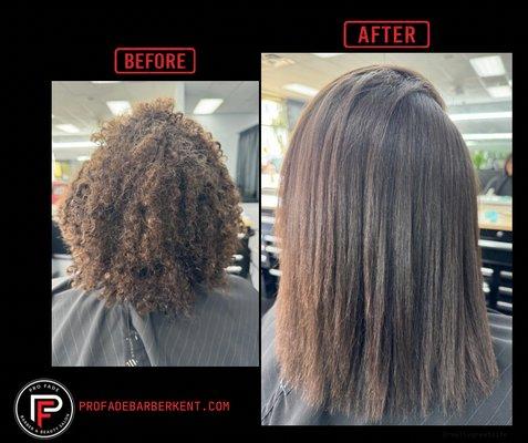 Permanent straight hair treatment