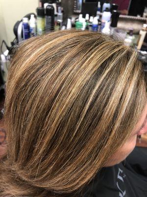 amber highlights done by owner