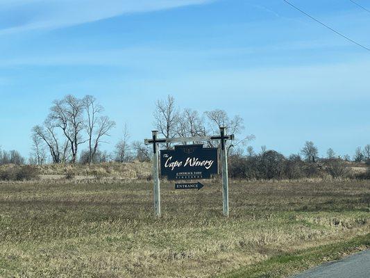 Sign near highway