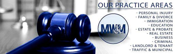 MWM Law banner for practice areas.