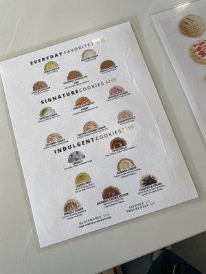 Cookie Menu