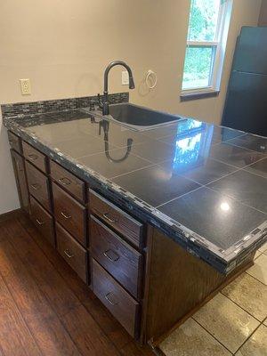 Cleaned kitchen island