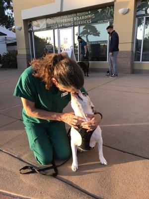 David (one of the best vet techs I've ever met) is amazing and makes Daisy feel like she is the best dog in the world.