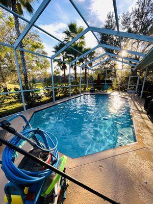 Beautiful pool right here in Westchase Fl! Always so nice to take care of our neighbors.