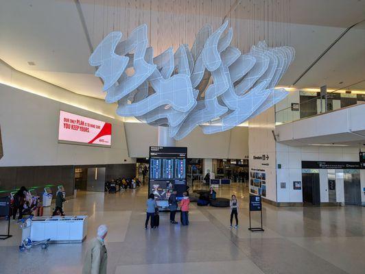 Inside Departures area.