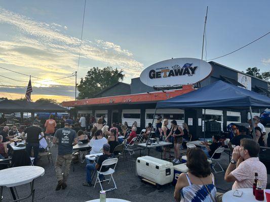 We love to have parking lot parties with live music!