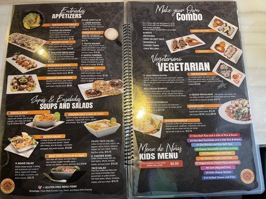 Full menu