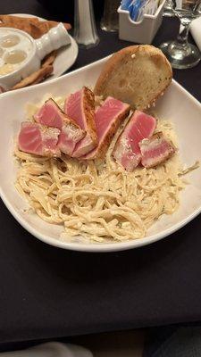 Linguine Alfredo with Ahi Tuna