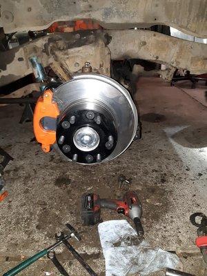 Shop truck - Front disc brake conversion