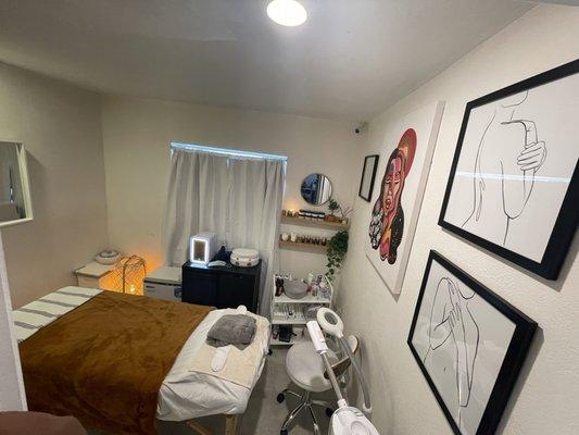 Facial room and hair removal