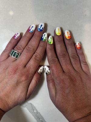 Kavin at m.vince on colorado does the best crazy nail designs! Ivy has to use glasses and is just ok.