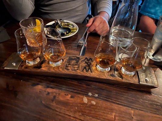 First Whiskey & Water Whiskey flight. IMPECCABLE!