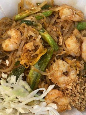 Shrimp Pad Thai without Bean Sprouts