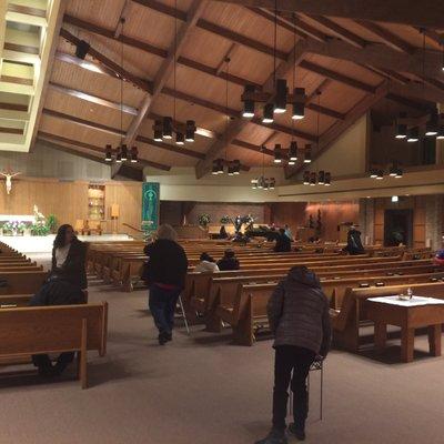 From the back looking towards the alter