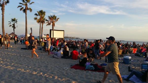 Moonlight by the beach movie night.