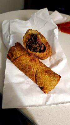 Collard green egg rolls