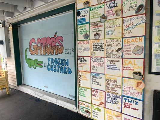 Frozen Custard flavor menu