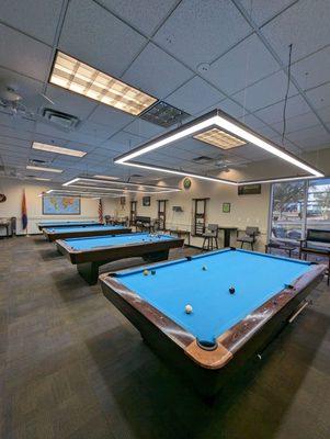 There's a sweet billiards room at this senior center!