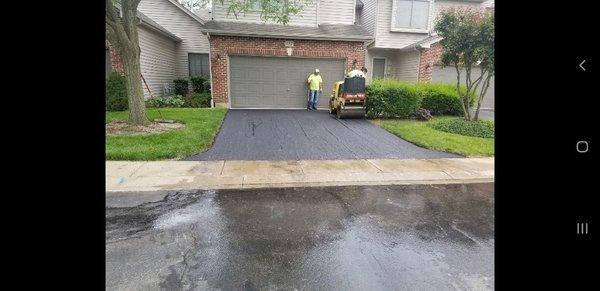 New asphalt driveway