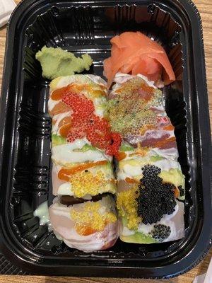 Fancy Rainbow sushi roll