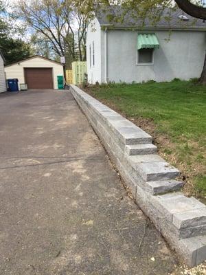 The beautiful retaining wall