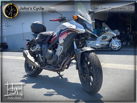 I'm happy that I took my new, used, 2018 Honda CB500X to John's Cycle. John inspected and worked on the bike correcting any issues.- Mahalo!