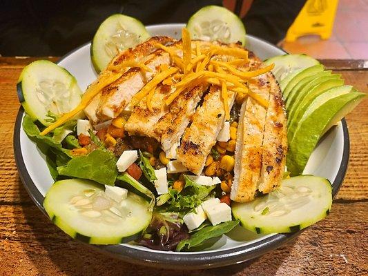 La Flaca salad with grilled chicken - $14