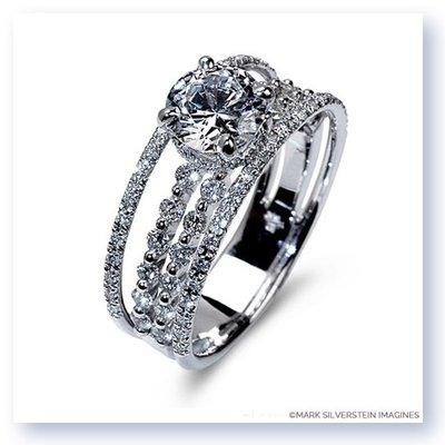 "Provence" by Mark Silverstein Imagines 18K White Gold Four Thread Diamond Engagement Ring: http://bit.ly/2DgbXdi