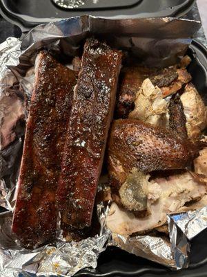 Ribs and chicken