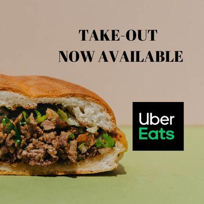 Now Available for take-out through Uber Eats