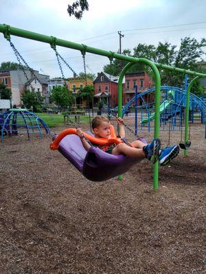 View of #Chasestreet & #junglegyms @chase&ferguschildrenspark @northside #saturday @yelpcincy #familyfun