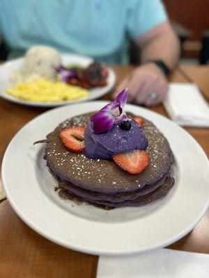 Ube Mascarpone Pancakes