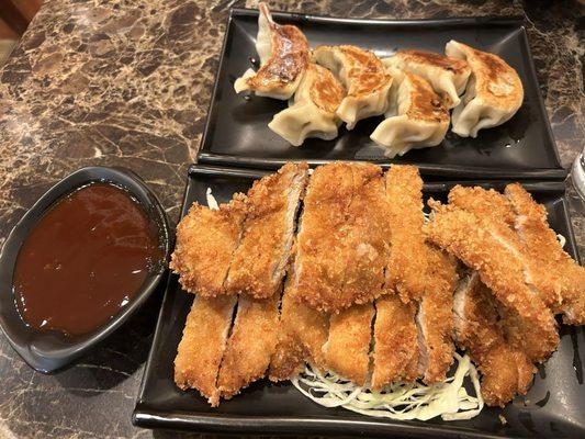 Side Order Chicken Katsu and 6 Gyoza