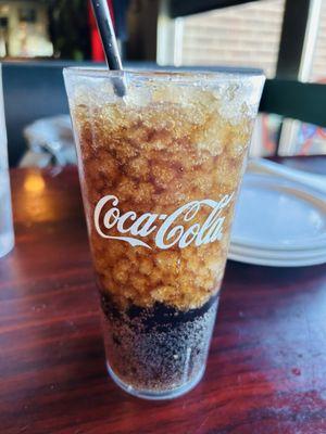 Coke with the yummy pellet crushed ice!!