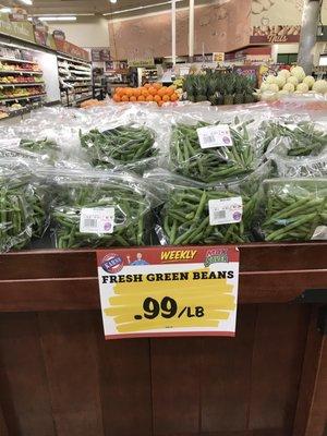 Green beans $.99/lb