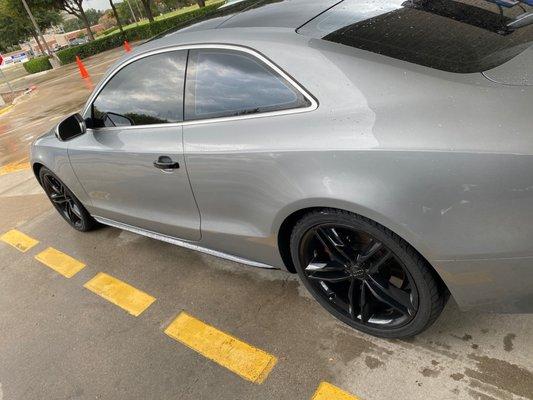 The Audi S5 in which the tires were replaced on. New shoes feels great on the road again.!