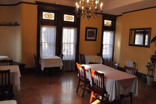 This is the dining area.  We liked sitting by the window, and watching the world go by.