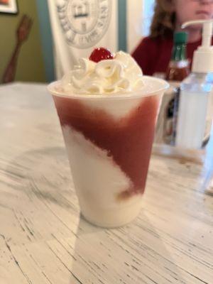 Miami Vice (strawberry diaquiri and pina colada)