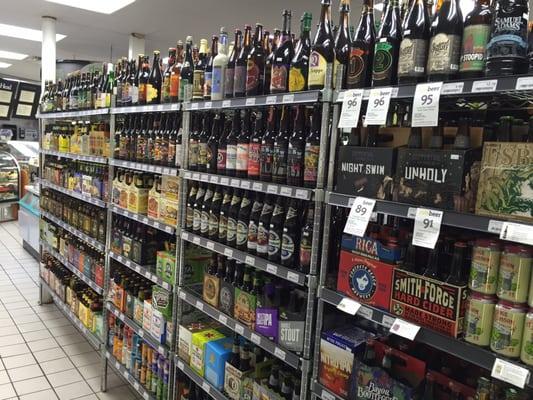 Largest selection of hard to find craft beer I have ever seen. Founders, Funky Buddha, Stone, Bells, Cigar City............