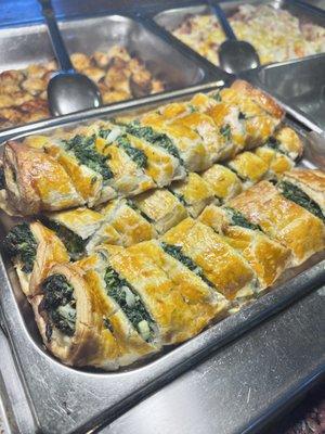 Spinach strudels