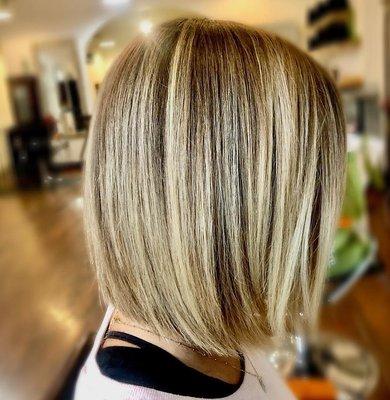 After - Loving this blonde bob bombshell!