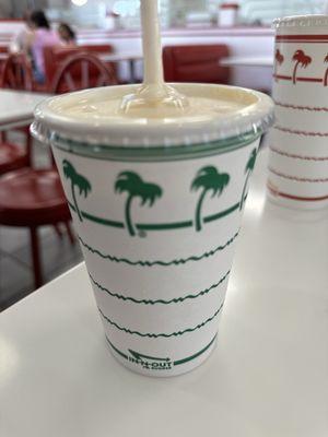 Vanilla shake after a day in the desert heat.