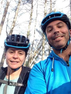 Dave and Mel out for a fatbike spin